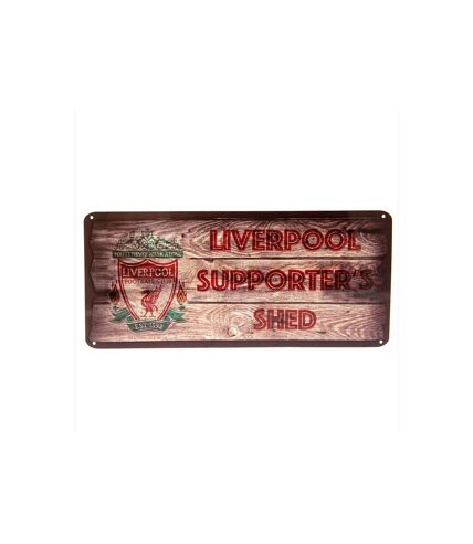 Liverpool FC - Pancarte SUPPORTER'S SHED (Marron / Rouge) (Taille unique) - UTSG22434