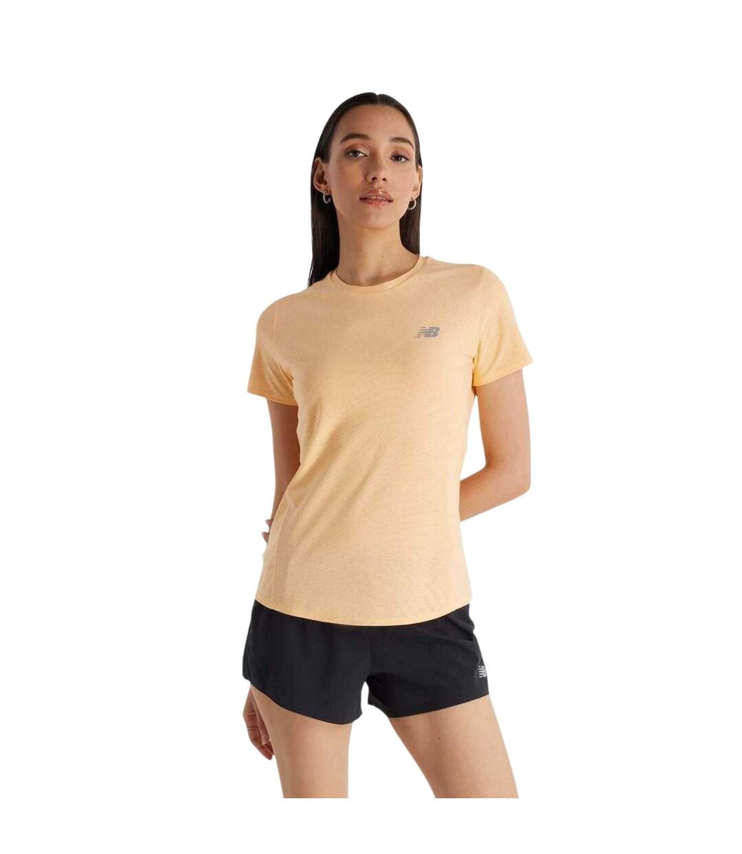 T-shirt Motif/style Logo Femme Pêche New Balance-1