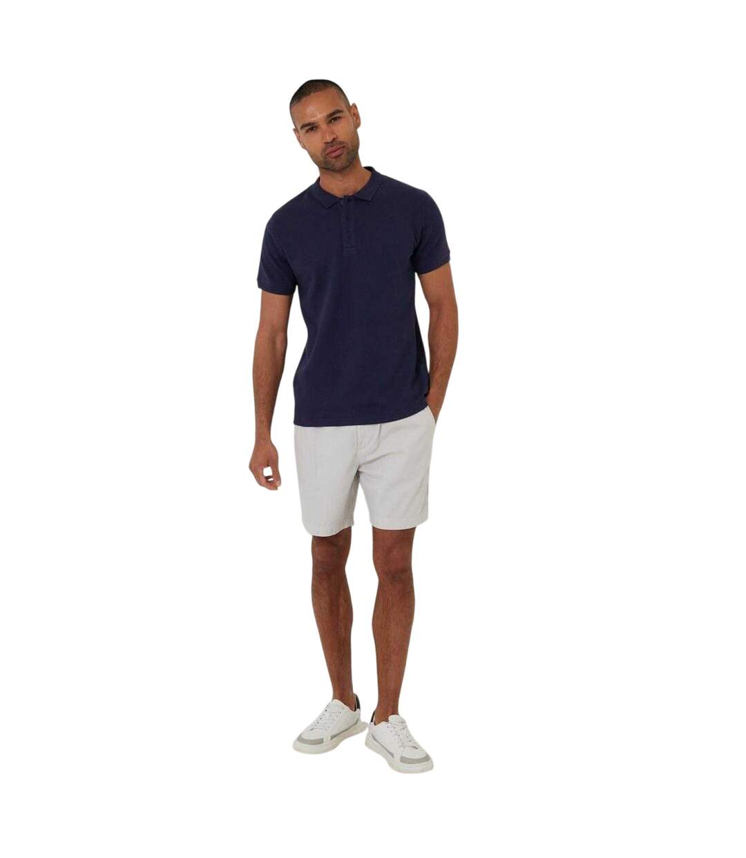 Polo Manches Courtes Rocco Homme Bleu Marine Threadbare-1