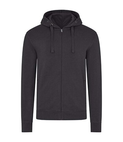 Mens Premium Full Zip Hoodie Dark Grey HRM