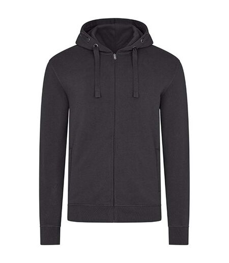 Mens Premium Full Zip Hoodie Dark Grey HRM