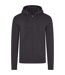 Mens Premium Full Zip Hoodie Dark Grey HRM-1
