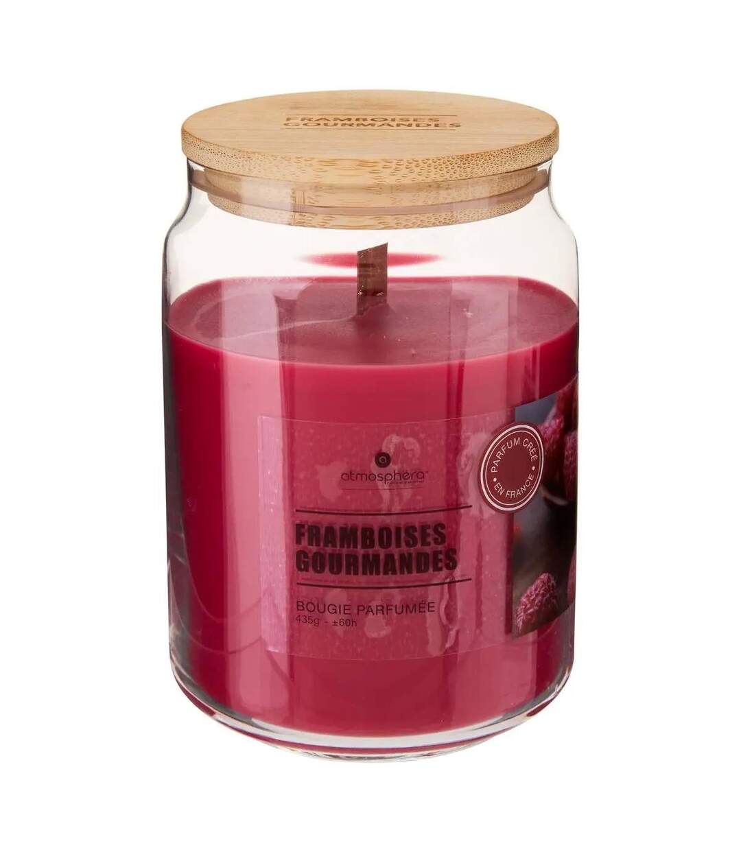 Bougie Parfumée en Verre Vicky 435g Framboises Gourmandes-1