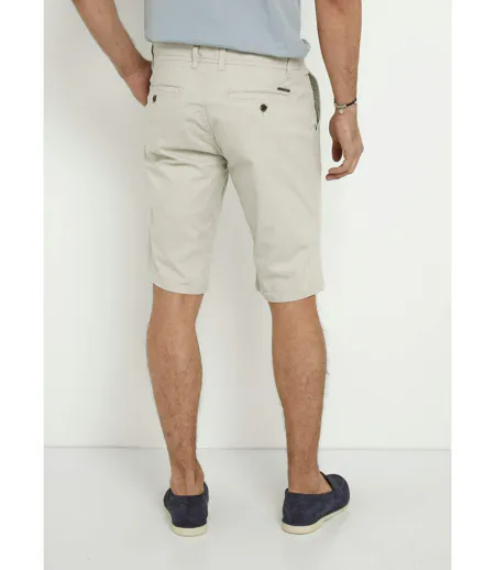 Bermuda en toile de coton extensible
