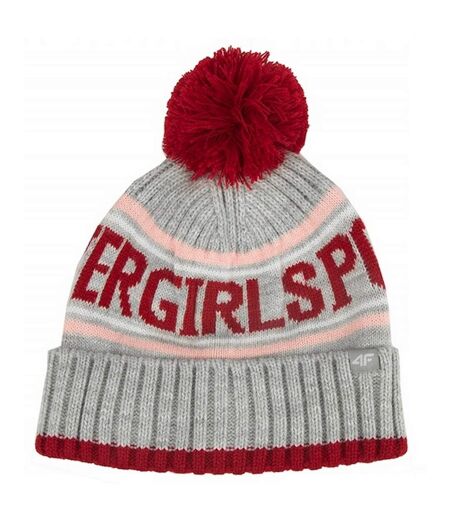 Childrens/kids Hjz22 Jcad005 Beanie Red Silver 4F