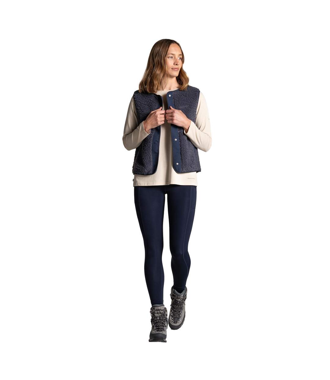 Veste Sans Manches Motif/style National Trust Femme Anthracite Craghoppers-4