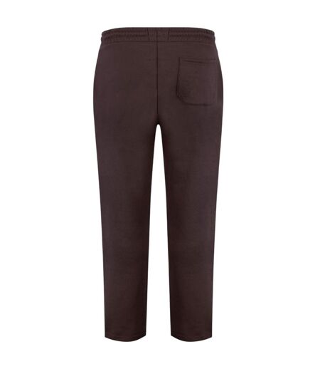 Mens Fleece Joggers Dark Chocolate Brown Firetrap