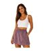 Womens/ladies Originals 3 Stripes Velour Regular Mini Skirt Purple Adidas-3