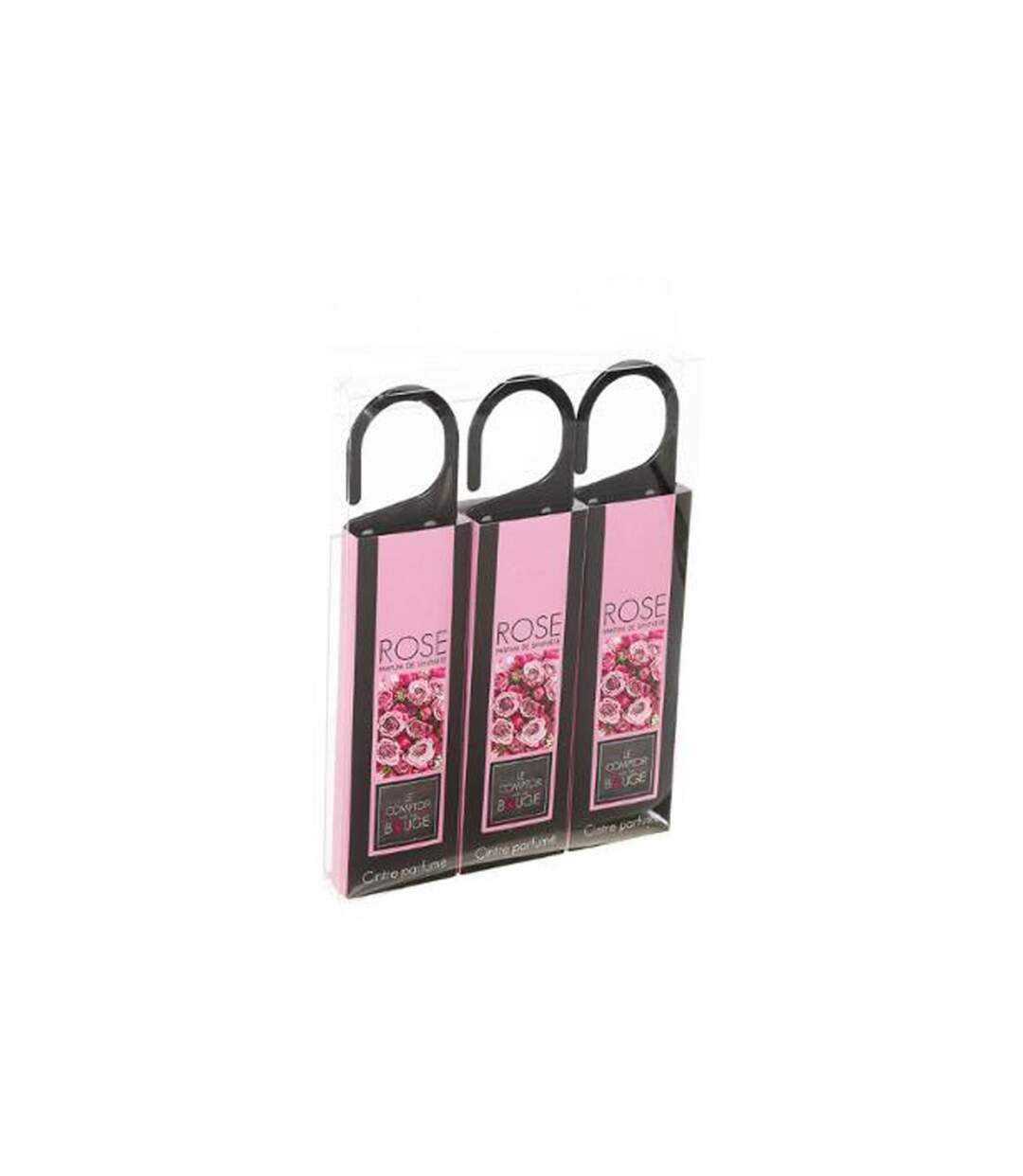 Lot de 3 Cintres Parfumés Suspend 17cm Rose