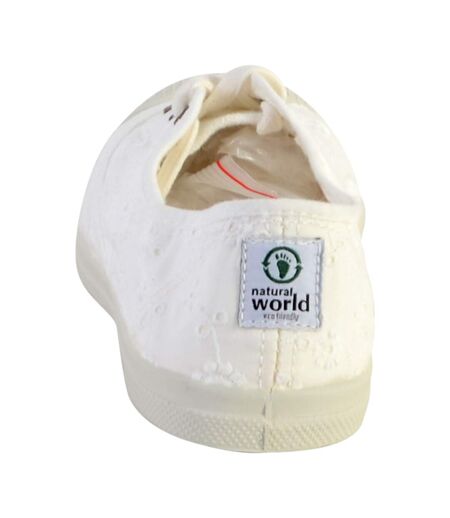 Tennis Lacet Natural World Ingles Bordado Tintado