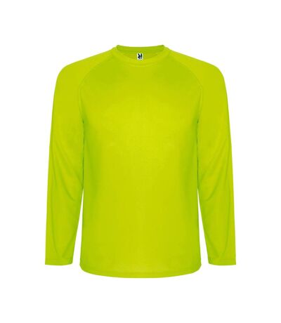 Mens montecarlo long-sleeve sports t-shirt jaune fluo Roly