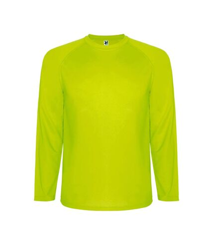 Mens montecarlo long-sleeve sports t-shirt jaune fluo Roly