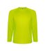 Mens montecarlo long-sleeve sports t-shirt jaune fluo Roly