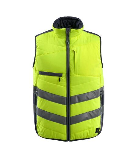 Gilet Haute Visibilité Safe Supreme Grimsby Adulte Jaune Fluo Bleu Marine Foncé Mascot