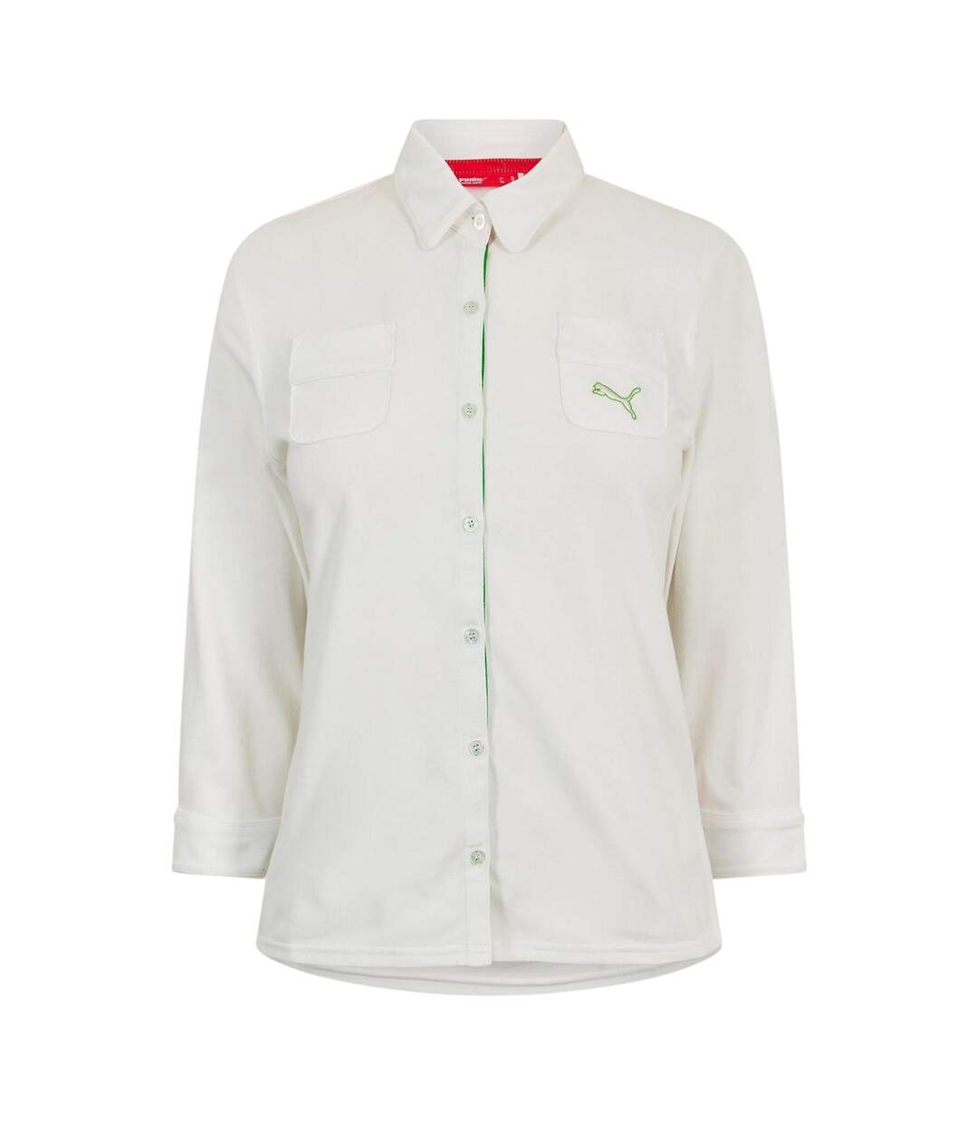 Womens/ladies 3/4 Sleeve Golf Shirt White Puma-1