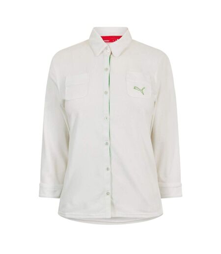 Womens/ladies 3/4 Sleeve Golf Shirt White Puma