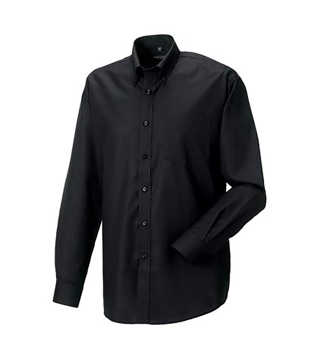 Collection Mens Long Sleeve Easy Care Oxford Shirt Black Russell-3