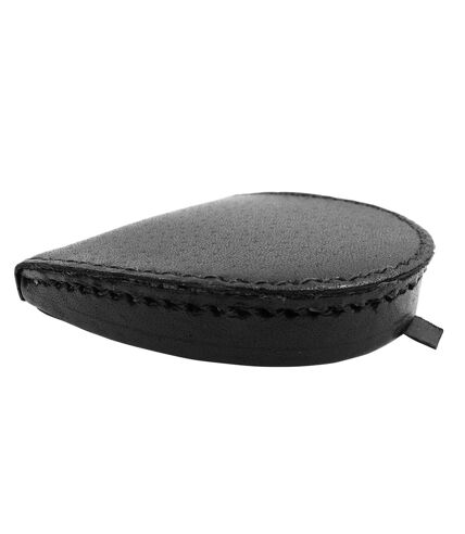 Mens Leather Coin Purse/Tray Wallet (Black) (Large) - UTWA115
