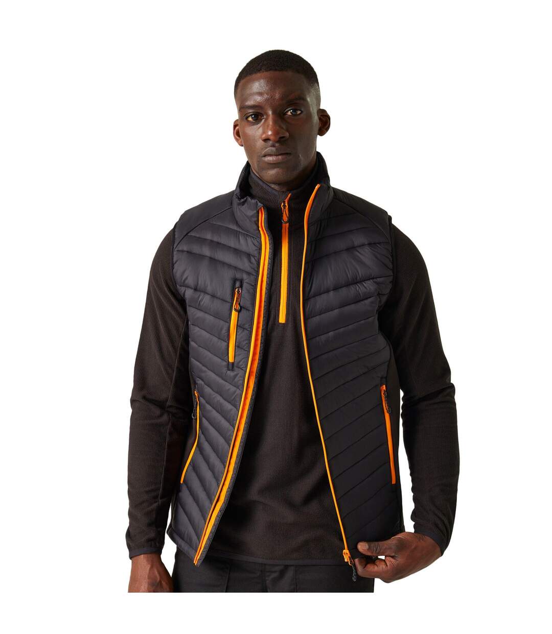 Doudoune sans manches navigate homme noir / orange vif Regatta-3