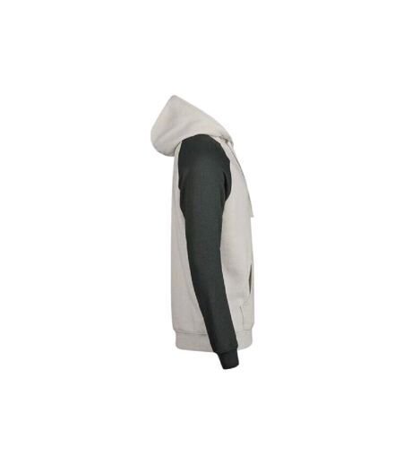 Sweat À Capuche Manches Raglan Unlabeled Homme Gris Vert Foncé Tee Jays