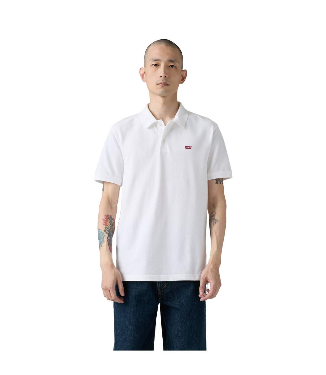 Mens Housemark Slim Polo Shirt Bright White Levis-3