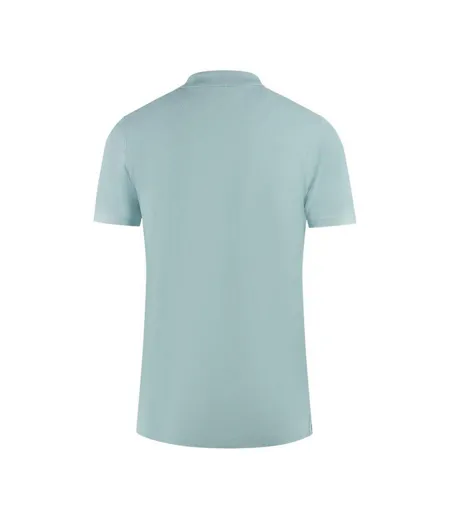 Mens Boxed Logo Polo Shirt Sky Blue Aquascutum