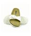 Sanosan Womens/Ladies Malaga Lacquered Sandals (White/Brown) - UTBS3061