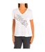 Women's sports t-shirt with short sleeves and V-neck Z1T00587