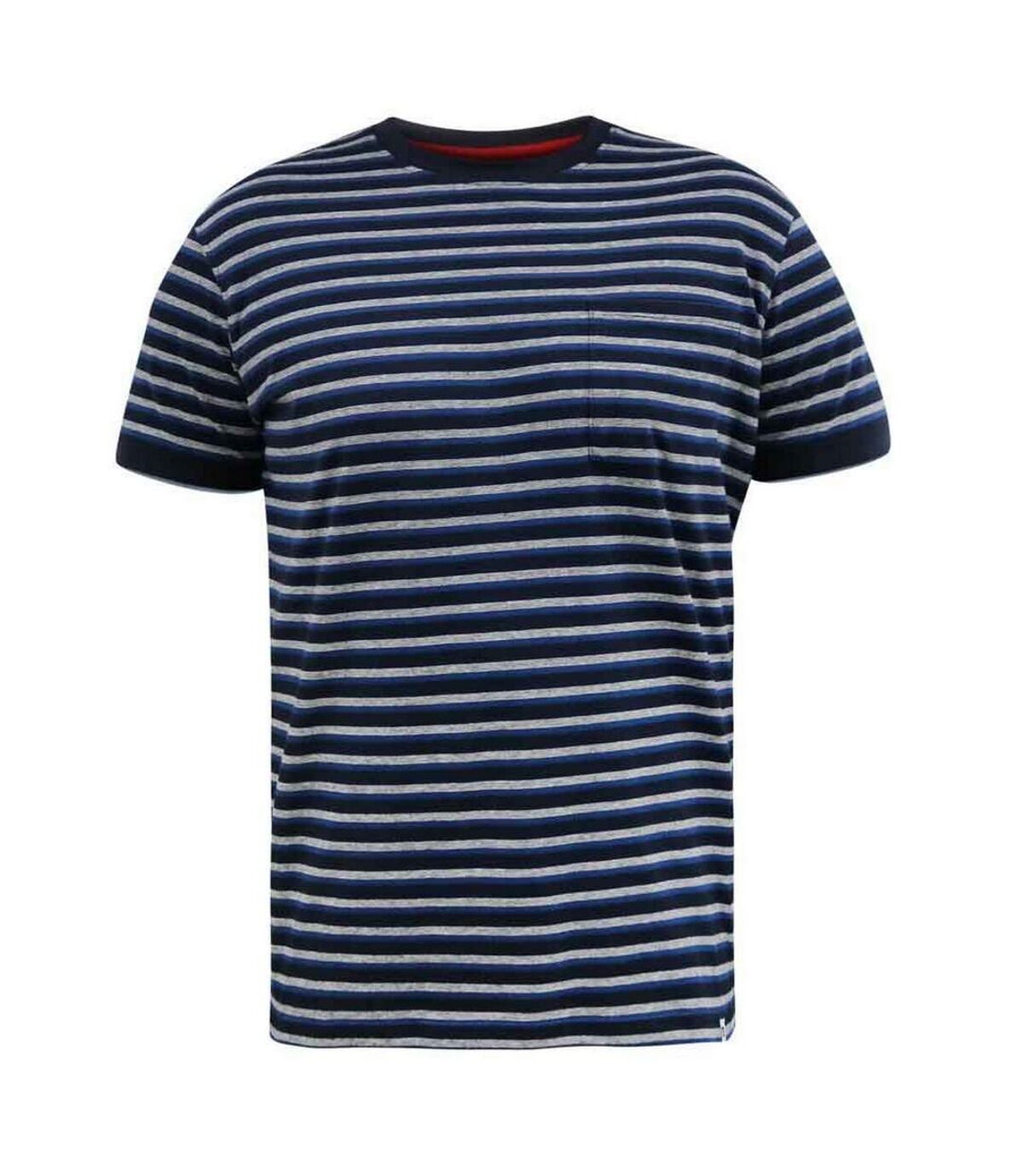 Duke Mens Beamont D555 Kingsize Jacquard Striped T-Shirt (Navy)