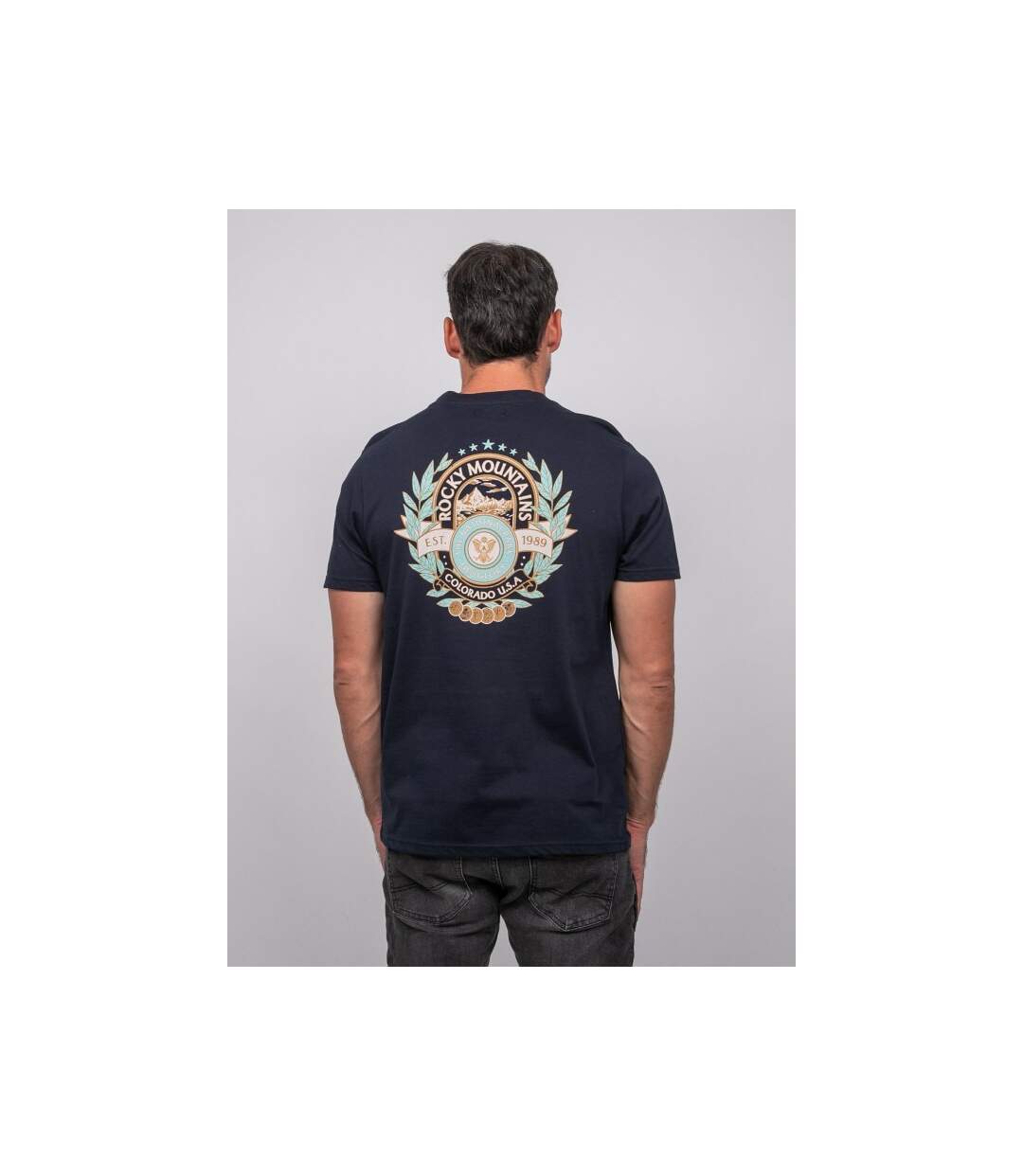 T shirt manches courtes coton motif dos JARGUS-2