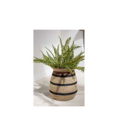 Lot de 3 Cache-Pots Paniers Rayures Herbes Marines 58cm Marron