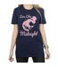 Disney Princess Womens/Ladies Cinderella No Midnight Cotton Boyfriend T-Shirt (Navy Blue)