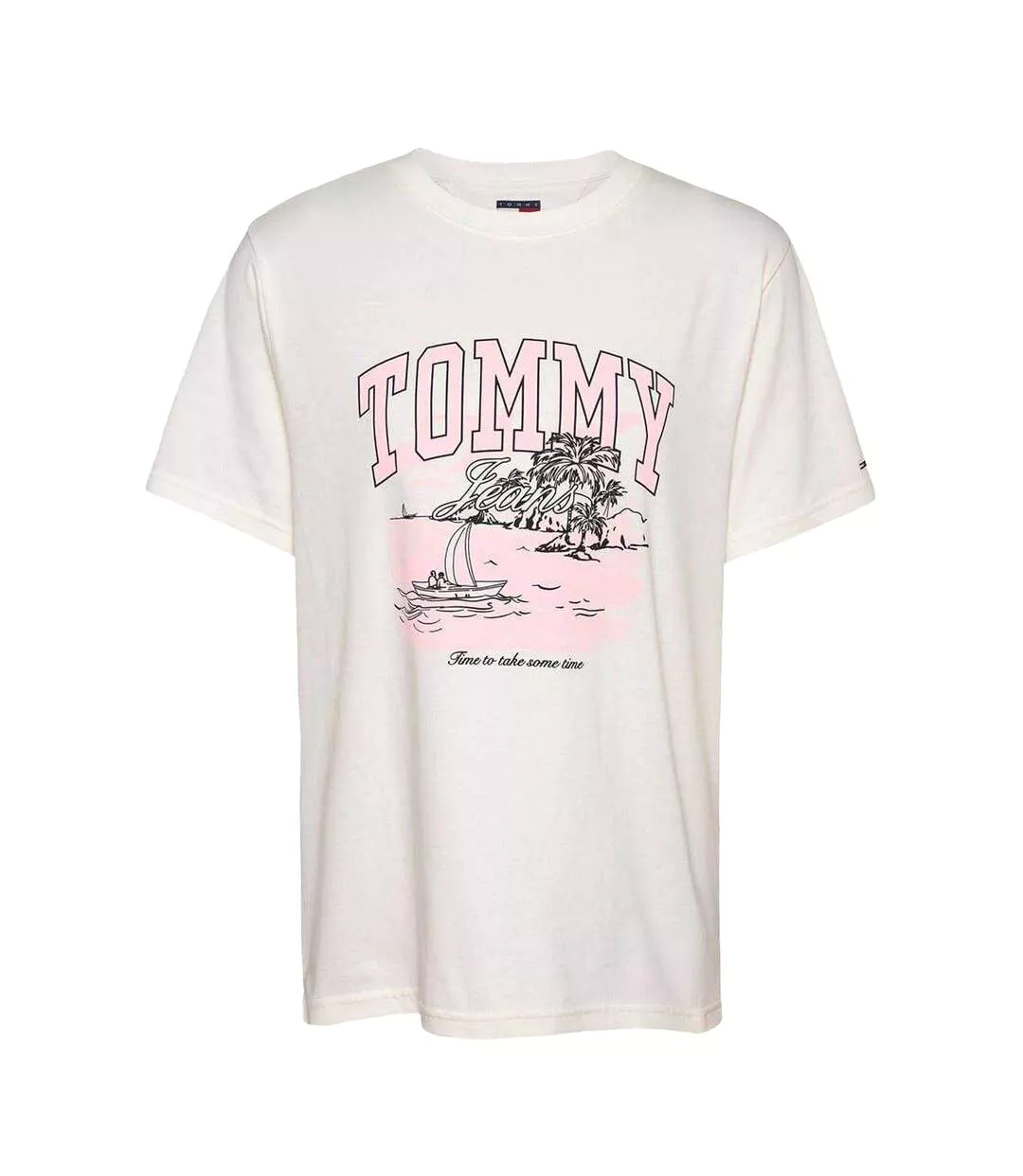 T-shirt Femme Écru Tommy Jeans-1