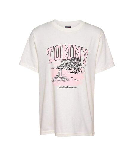T-shirt Femme Écru Tommy Jeans
