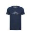 Mens Quest Printed Merino Blend Thermal Top Dark Blue Mountain Warehouse-1