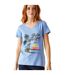Regatta Womens/Ladies Filandra VIII Palm Tree T-Shirt (Hydrangea Blue) - UTRG9891