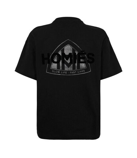Mens Maymarb Graphic Print T-shirt Black Homies Marbella