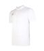 Mens Essential Polo Shirt White Black Umbro-3
