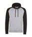 Mens baseball hoodie heather grey Awdis