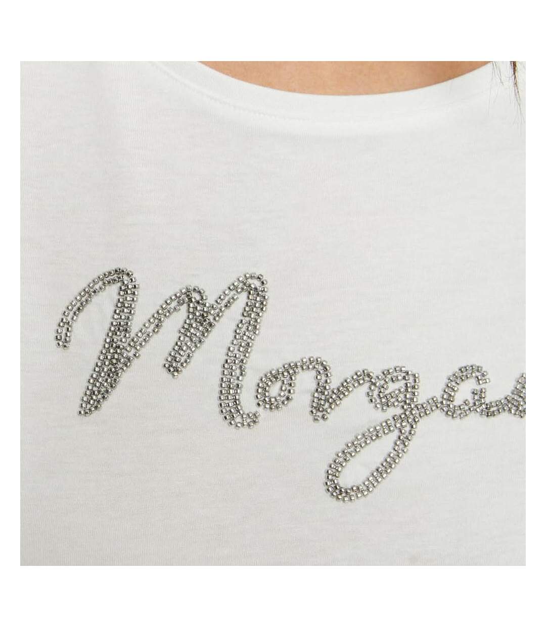 T-shirt Blanc Femme Morgan Dgana - S-3