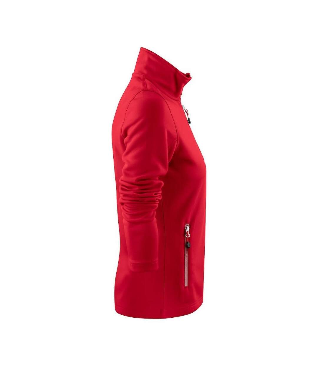 Womens/ladies Powerslide Zipped Sweat Jacket Red Printer RED-4
