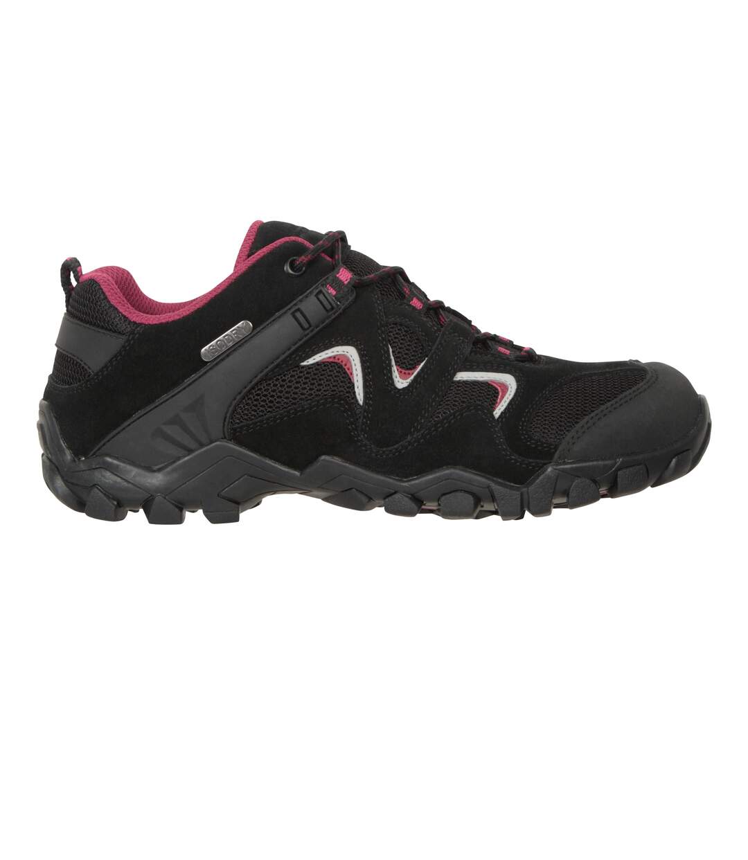 Womens/ladies Trainers Black Red Mountain Warehouse-4