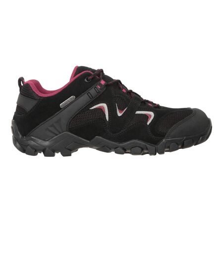 Womens/ladies Trainers Black Red Mountain Warehouse