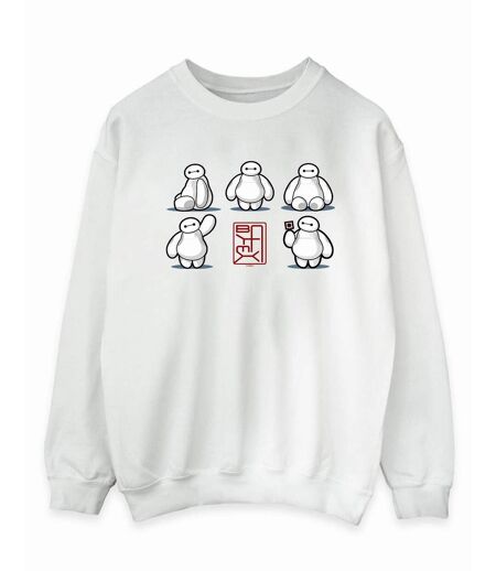 Disney Sweatshirt Big Hero 6 Baymax Many Poses Femme/Femme (Blanc) - UTBI11563