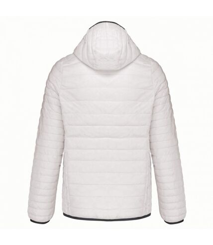 Kariban Mens Lightweight Hooded Padded Jacket (White)