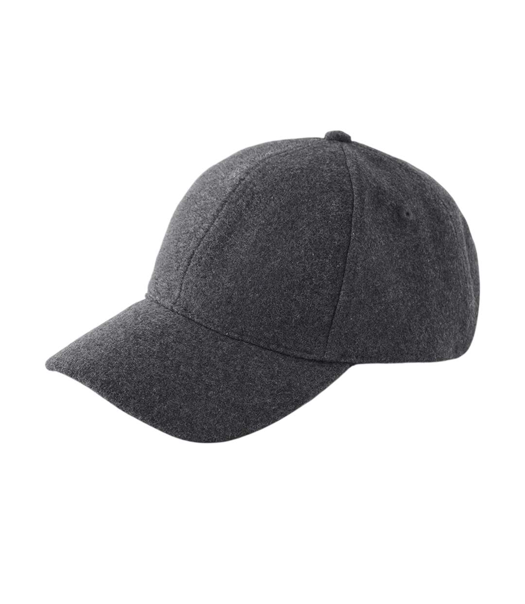 6 Panel Wool Blend Cap Charcoal Beechfield-2