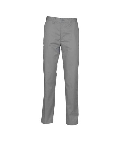 Womens/ladies flat fronted trousers steel grey Henbury