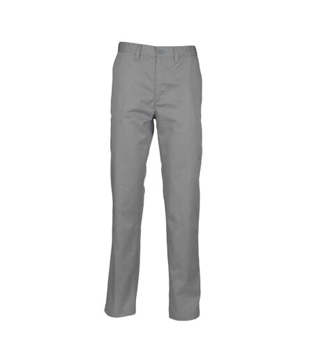 Womens/ladies flat fronted trousers steel grey Henbury