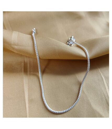 Pure Silver Rope Braided Plain Thin Snake Chain Indian Payal Anklet