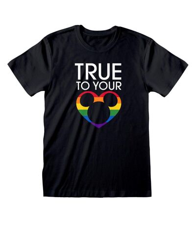 Disney - T-shirt TRUE TO YOUR - Adulte (Noir) - UTHE574